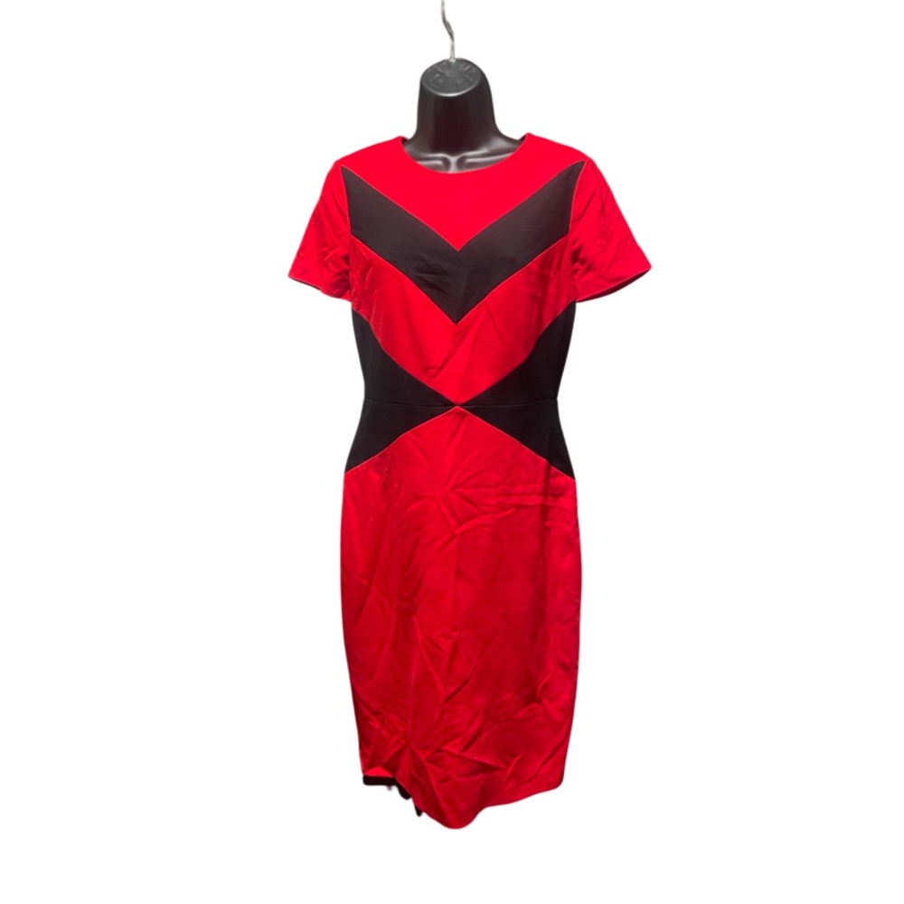 Vince Camuto Short Sleeve Red Dress Women Size 4